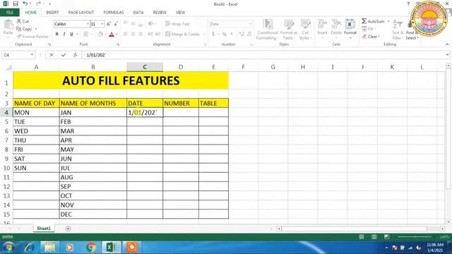 AUTO FILL FEATURES IN MS EXCEL | CLASS 6 | CBSE BOARD смотреть онлайн
