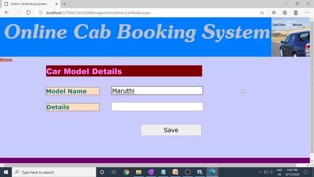 C# Project   Online Cab Booking System Asp net SqlServer Web Application Project Demo 106
