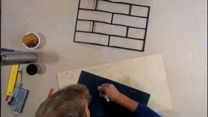 Трафарет для имитации кирпичной кладки. Шаблон для декоративного кирпича из шпаклёвки. Сделай Сам