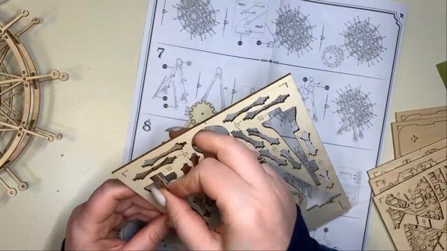 Ferris Wheel. 3D Wooden Puzzle. Rolife. Rotating, Music. Колесо Обозрения. Деревянный Пазл. смотреть онлайн