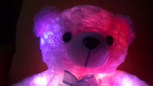 Плюшевый медведь розовый светящийся  –Светящийся плюшевый медведь