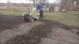 фрезеровка дизельным мотоблоком кентавр 8лс весна2020