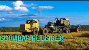 Зеленый увезли на жестком галстуке. Двигатель -кряк! Начали убирать пшеницу.