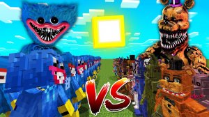 ХАГГИ ВАГГИ POPPY PLAYTIME против АНИМАТРОНИКОВ ФНАФ в майнкрафт ! Битва FNAF VS HUGGY WUGGY