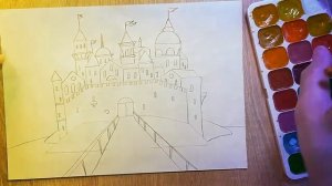 КАК НАРИСОВАТЬ ЗАМОК ПРОСТО