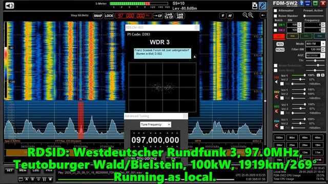 25.05.2020 09:51UTC, [Es], WDR3, Германия, 97.0МГц, 1919км, принимается как местная станция в Москве