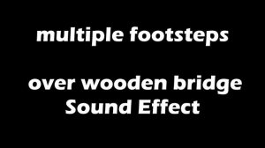 multiple footsteps over wooden bridge Sound Effect