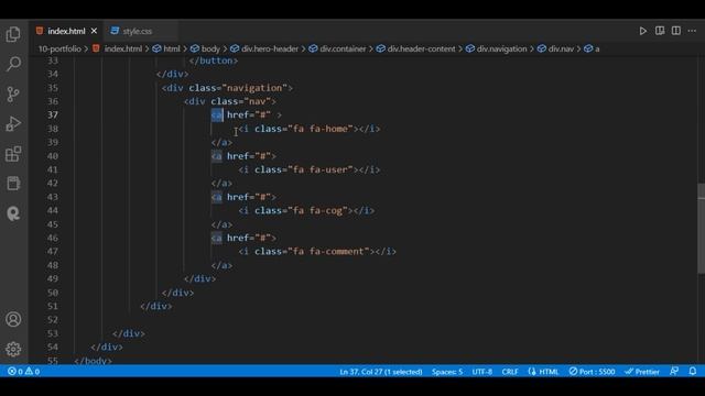 How to make a personal portfolio website with dark and light theme using HTML CSS and JavaScript