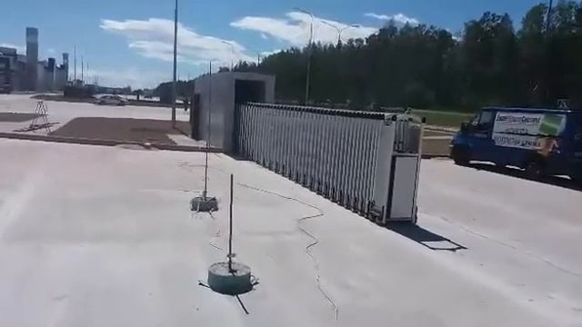 САМОХОДНЫЕ ОТКАТНЫЕ ВОРОТА шириной 20 метров и более! Идеальное решение для больших проёмов! смотреть онлайн
