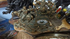 Реставрация бронзовых каминных часов с золочением