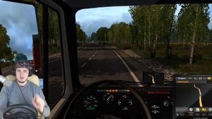 ГРУЖЕННЫЙ МАЗ УЛЕТЕЛ С ТРАССЫ - Euro Truck Simulator 2 с РУЛЕМ