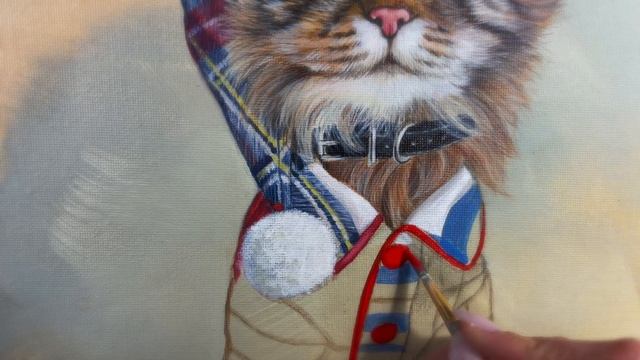 РИСУЕМ НАРЯДНОГО КОТА АКРИЛОМ смотреть онлайн