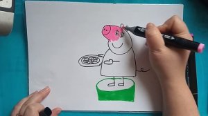 How to draw Peppa pig / bolalar uchun choʻchqacha chizish / как нарисовать свинку пеппу /Сурет салу