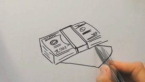 Как нарисовать ДЕНЬГИ / Рисуем пачку денег / How to draw money