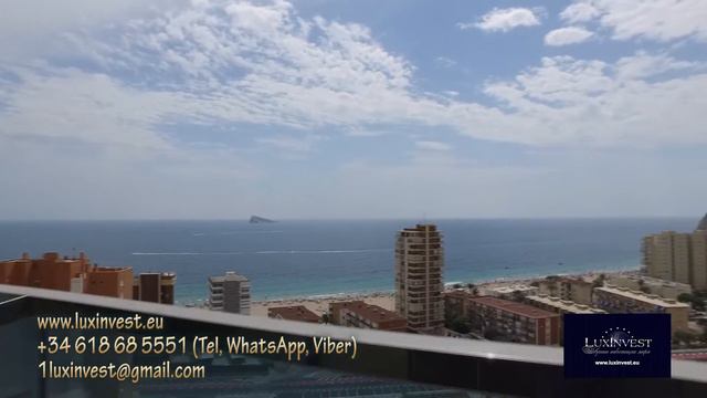 Элитные апартаменты с видом на море в Бенидорме, побережье Коста Бланка