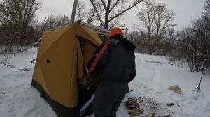 ЖИВЁМ В ЛЕСУ В ПАЛАТКЕ! НА УЛИЦЕ  -20! ИСПЫТАНИЕ ПАЛАТКИ КУБ ОТ MIRCAMPING В ЭКСТРЕМАЛЬНЫХ УСЛОВИЯХ