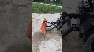 Установка лебедки и генератора, для подъема отвала на минитракторе