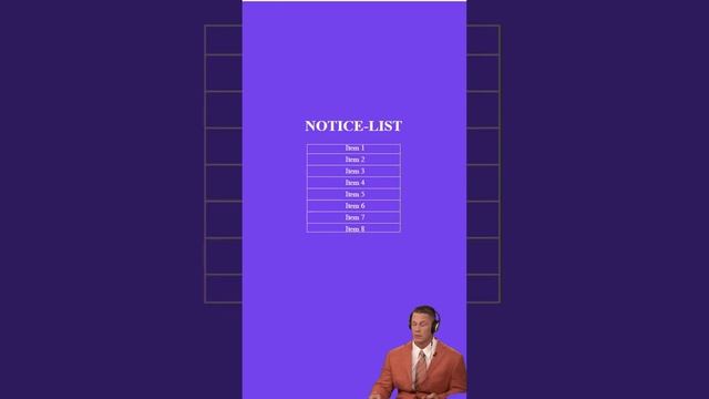 HOW TO CREATE A NOTICE LIST