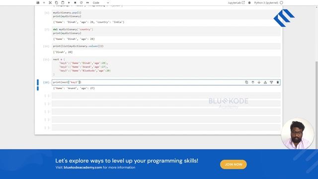 Learn Nested Dictionary in Python (Tamil) | Python For Beginners | Bluekode Academy | #10