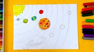 Рисуем СОЛНЕЧНУЮ СИСТЕМУ как нарисовать ПЛАНЕТЫ фломастерами с РыбаКит