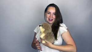 Мягкая игрушка еж из натурального меха от Holich Toys