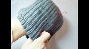 Шапка/вязание спицами/мериносовая пряжа