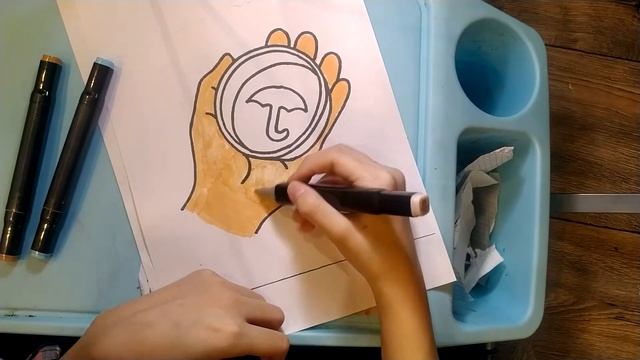 Как нарисовать банку с зонтом смотреть онлайн