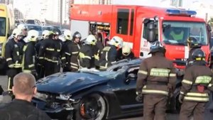 Работа спасателей GT-R Живописный мост Москва