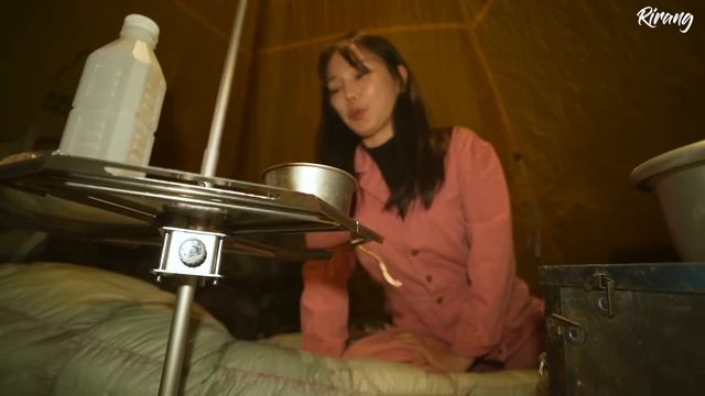 10년차 텐트와 겨울캠핑을 보내는 법(부제:곰..?)/ 초초초장기복무확정 / 솔로캠핑 / 쭈꾸미대창🔥삽구이&동동주 / 닭한마리 칼국수 / 수제호떡