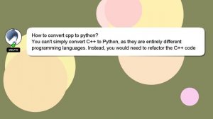 How to convert cpp to python?