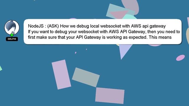 NodeJS : (ASK) How we debug local websocket with AWS api gateway смотреть онлайн
