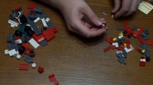 Пожарная машина с прицепом. Детский лего конструктор. Gudi 9208