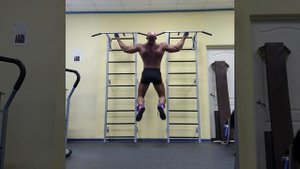 Подтягивания максимально широким хватом!!!Для моего веса 119кг на данный момент 20раз