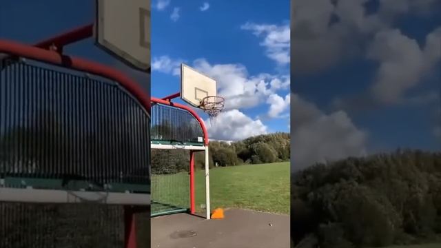 The rim at this basketball court is different ? (via: @sbb_uk) #shorts