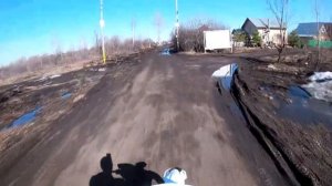 Учусь стантить на питбайке / Покатушка на питбайке 125