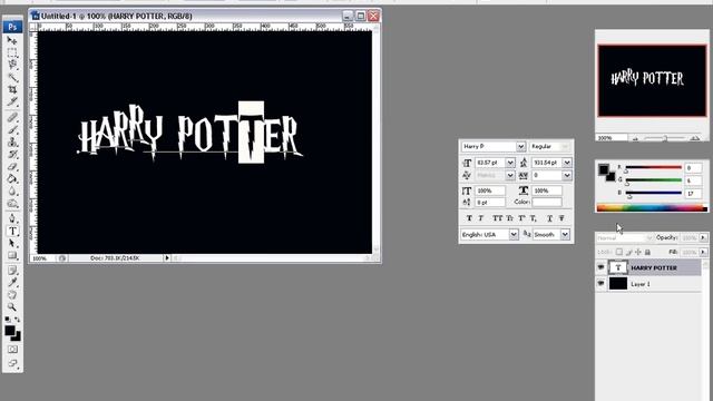 Photoshop Tutorial : Create Harry Potter Text смотреть онлайн