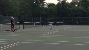 Ellas tennis lesson Summer 2016