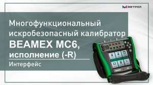 Многофункциональный искробезопасный калибратор Beamex MC6, исполнение  R  Интерфейс
