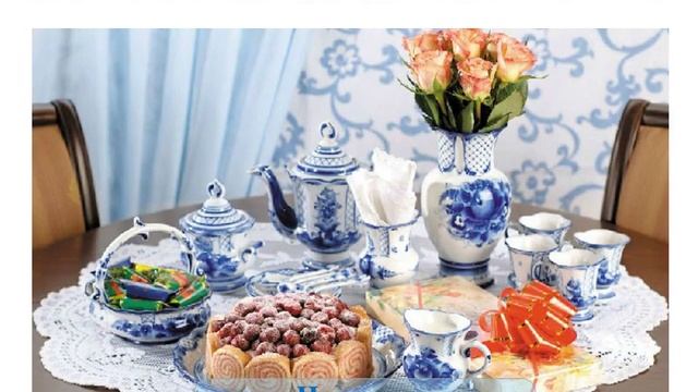 Гжельская роспись.