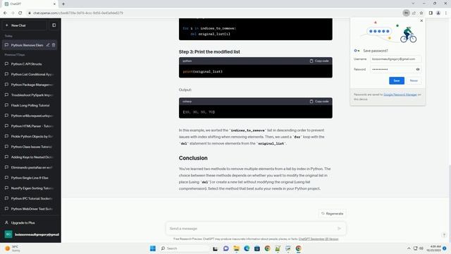 Remove multiple elements from a list of index with Python смотреть онлайн