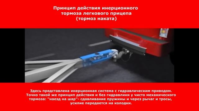 Инерционный тормоз наката легкового прицепа. Схема и Принцип работы