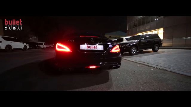 MERCEDES CLS63 Black with BULLETPERF EXHAUST + COLLECTORS смотреть онлайн
