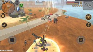 Vegas Crime Simulator (Transformer Fight Group Robot Car) Robot Ship on Sea - Android Gameplay HD
