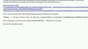 Download m3u8 blob video using ffmpeg