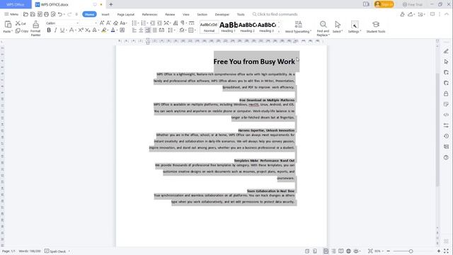 WPS Office How To Align Text Tutorial