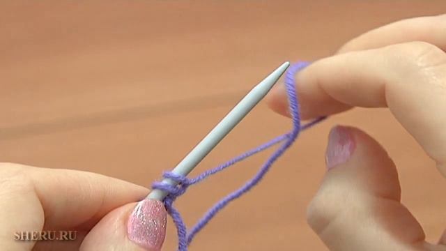Вязание спицами. Урок 1 Метод 4 из 18 Набор петель спицами с кручением смотреть онлайн