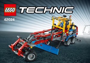 Lego Technic 42024 B-model Road Grader animation/ speed build