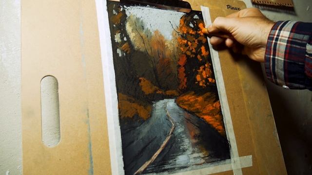 Oil pastel Drawing| Обзор масляной пастели Московская палитра.