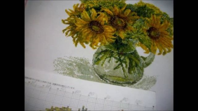 129. Готовая работа! Фуджико"Букет с подсолнухами" //впечатления, поправки, советы смотреть онлайн