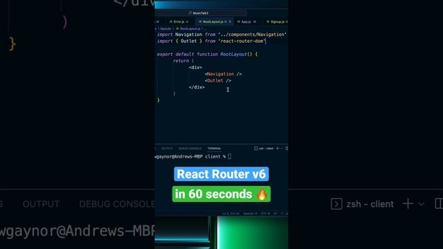 React Router v6 in 60 Seconds ?